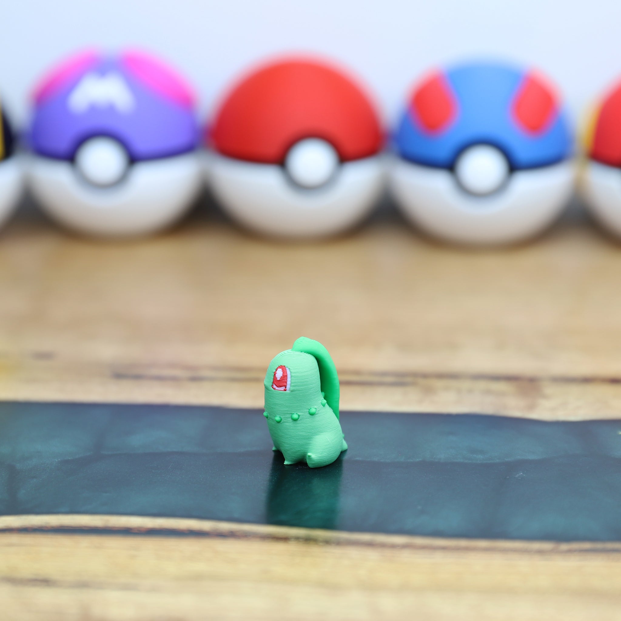 Chibi Chikorita 3D Printed Figurine - Cute Pokemon Keychain & Model