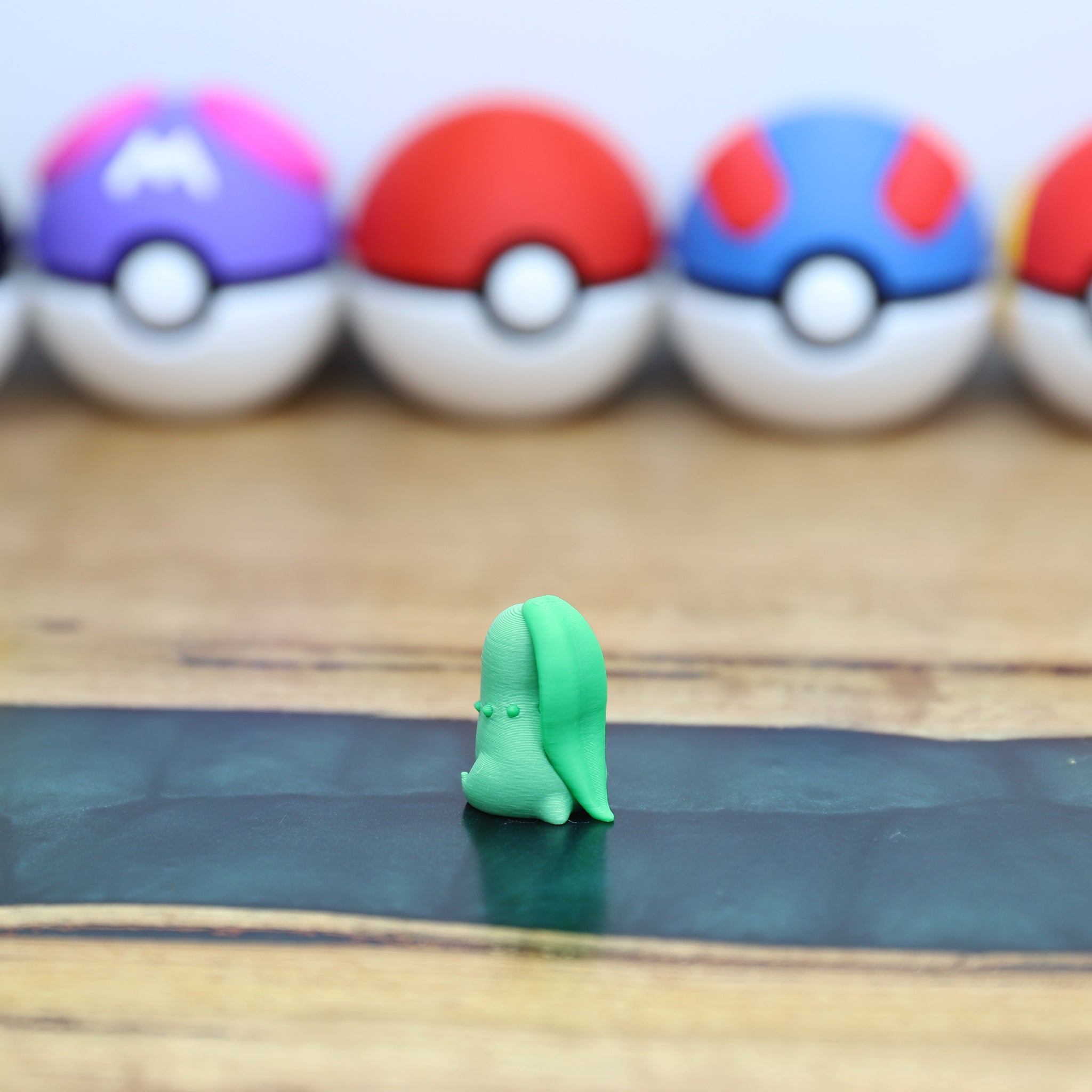 Chibi Chikorita 3D Printed Figurine - Cute Pokemon Keychain & Model