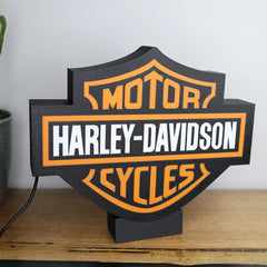 Harley Davidson Motorbikes Logo Light Box