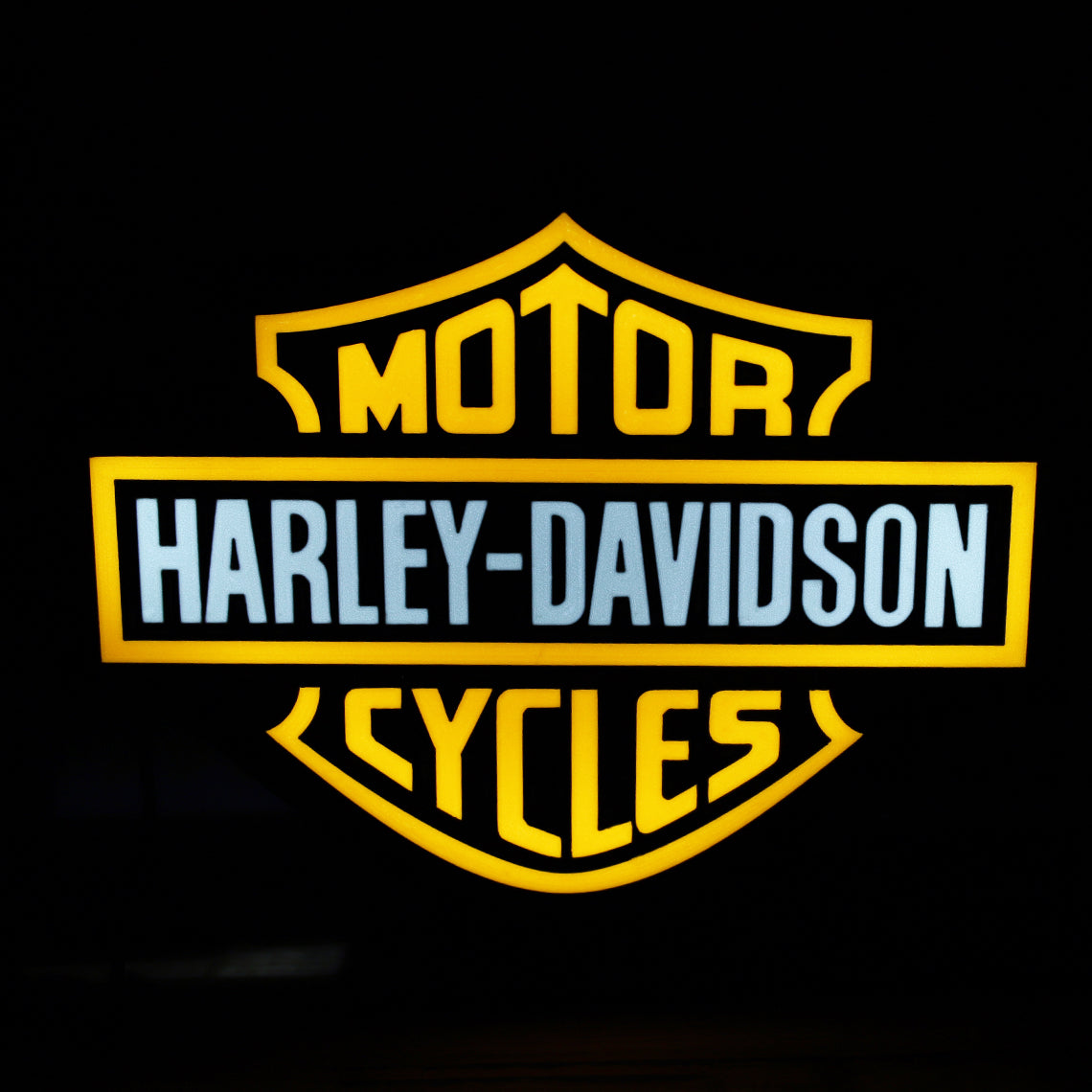 Harley Davidson Motorbikes Logo Light Box