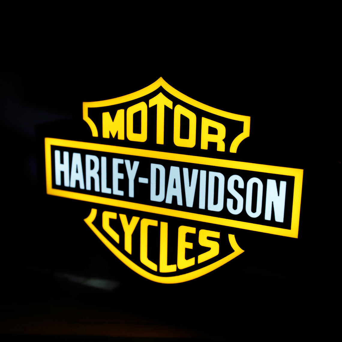 Harley Davidson Motorbikes Logo Light Box