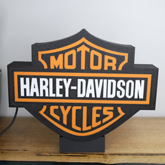 Harley Davidson Motorbikes Logo Light Box