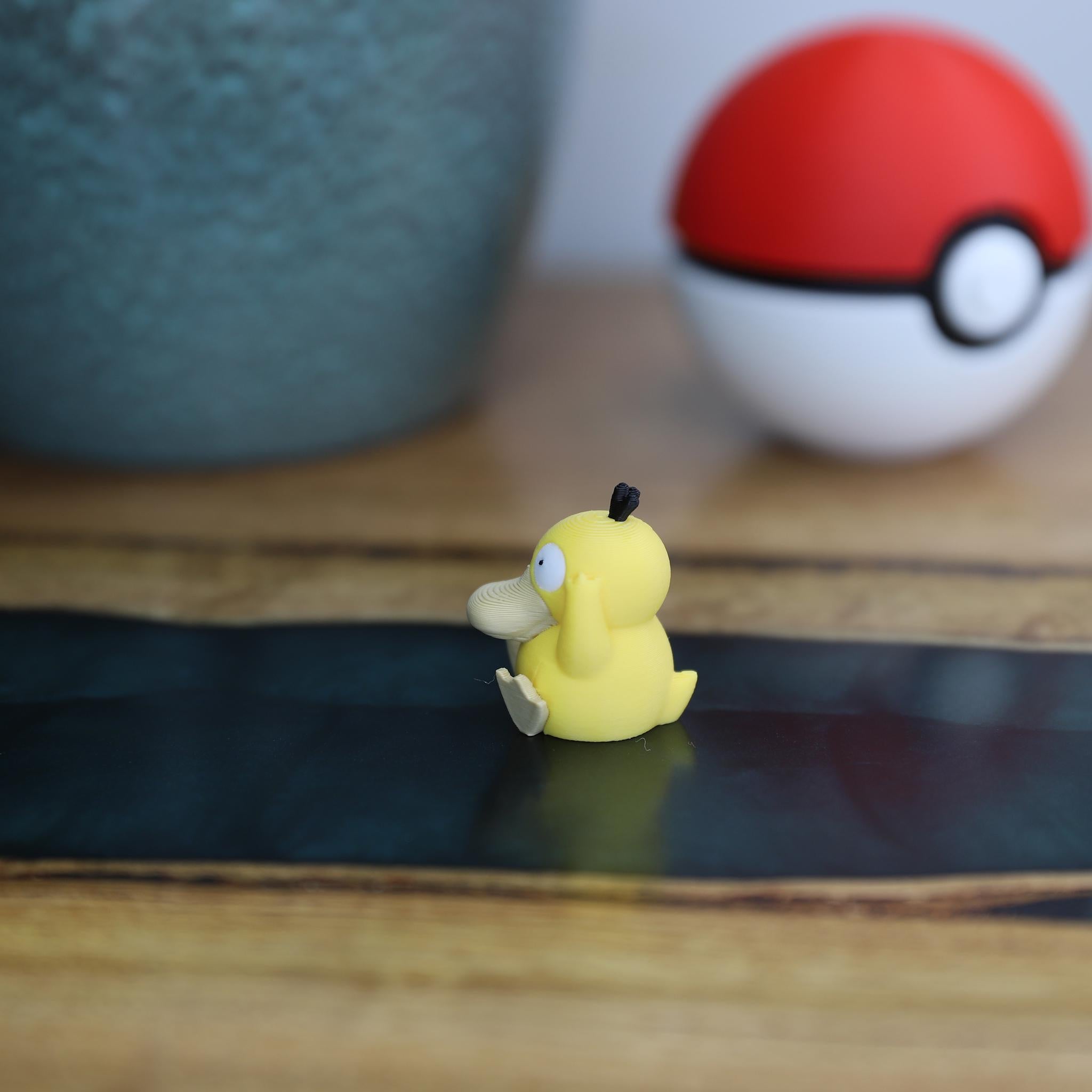 Chibi Psyduck 3D Printed Figurine - Cute Pokemon Keychain & Model